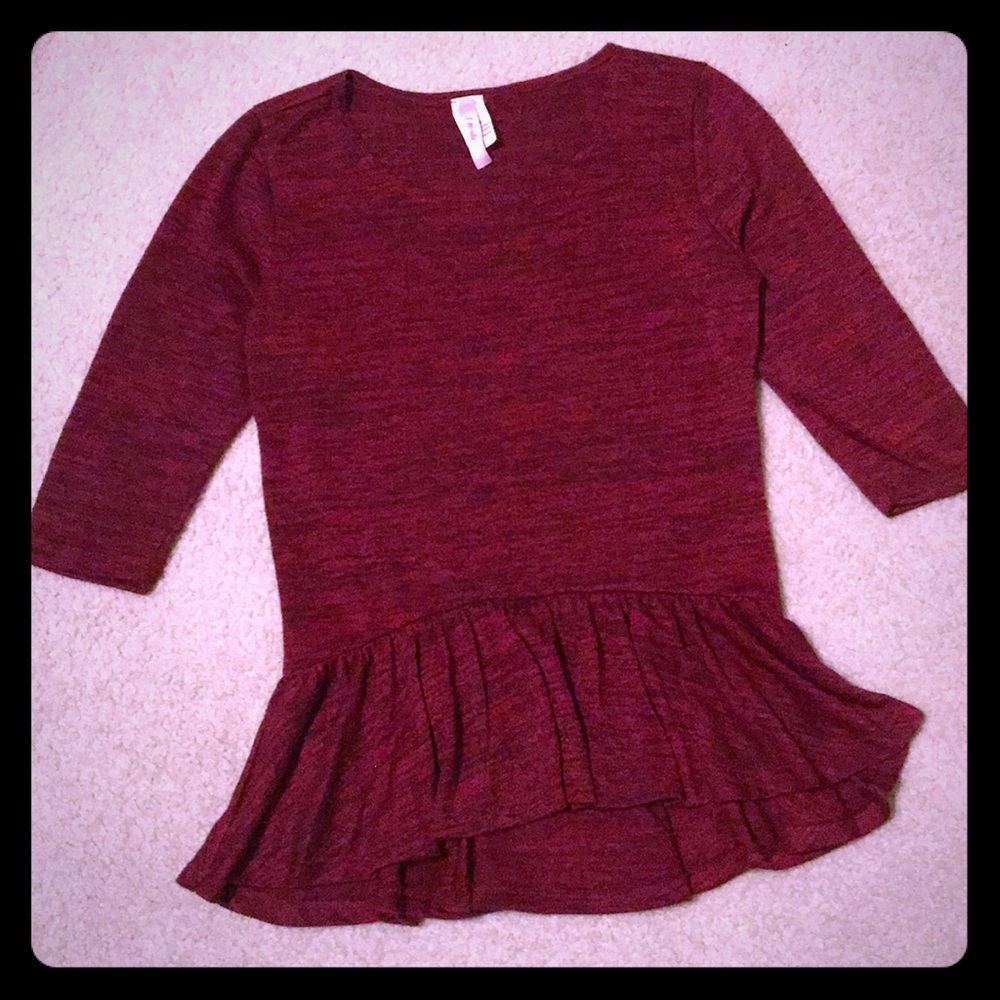 SALE GIRLS 🌸 Burgundy Lightweight Sweater- Long
